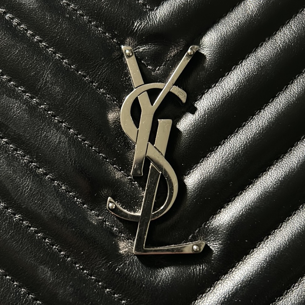Black Saint Laurent Lou Medium YSL Monogram Calfskin